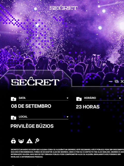 SECRET com Puterrier no Privilège Búzios