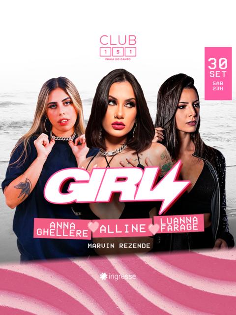 Club151 - Girls c/ Alline, Anna Ghellere e Luanna Farage